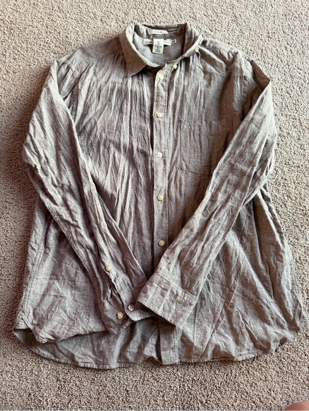 Button-Down Shirt - Taupe Gray